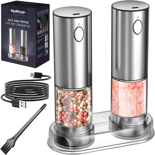 HOTFROST Electric Salt and Pepper Grinder Set